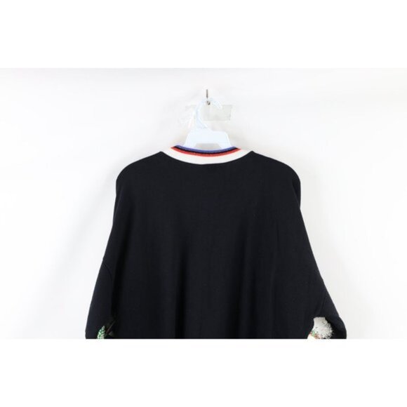 Vintage 90s Medium Faded All Over Print Christmas Crewneck Sweatshirt USA - Picture 10 of 11